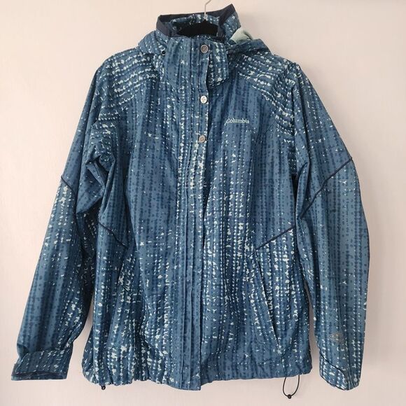 Columbia Blue Bugaboo Interchange Water Resistant Hooded Zip Front Jacket size M - Picture 1 of 13
